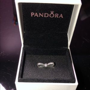 Pandora Sparkling Bow Ring Sterling Silver
